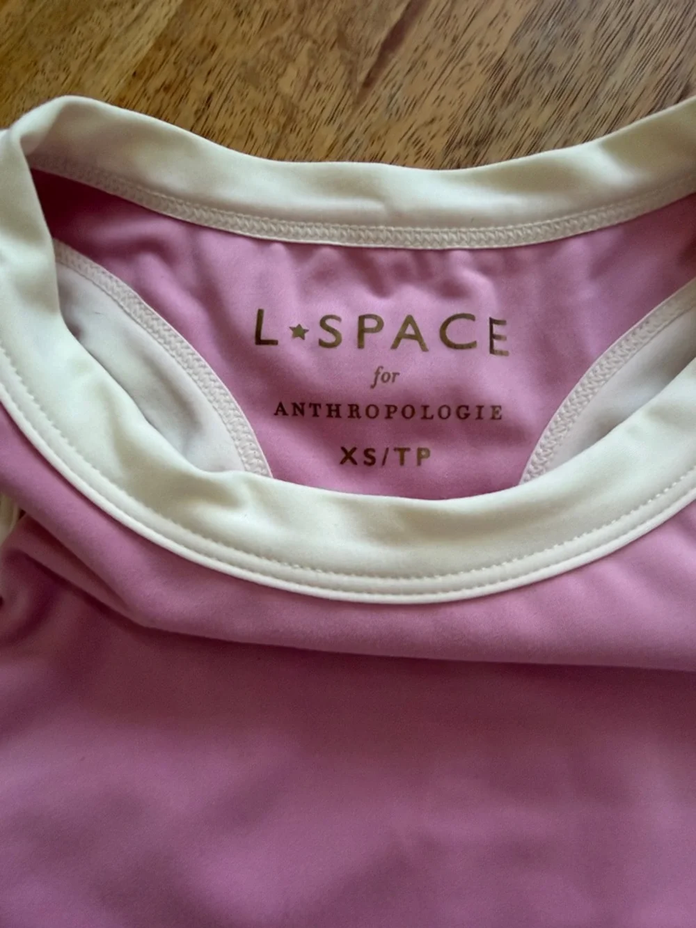 L SPACE for Anthropologie Lilac Crop Tank & Skort Set with White Trim - Picture 2 of 4